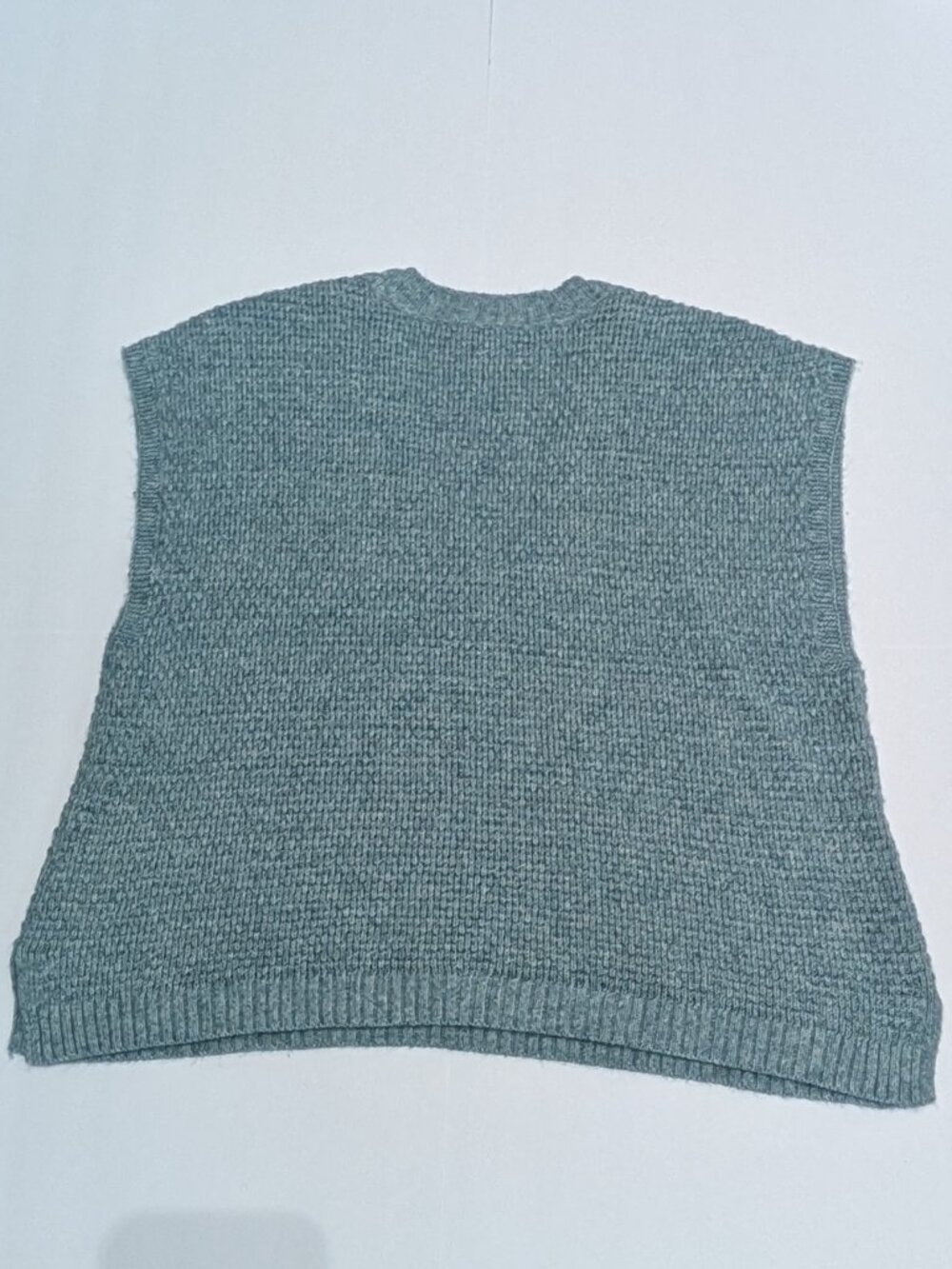 J Jill Women's Sweater Vest Petite XL Blue Spruce V Neck Knit Sleeveless - Picture 9 of 11